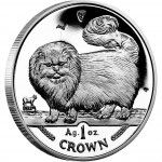 Silver Coin Long-Haired Smoke Cat 1997 Cats Series - 1 oz