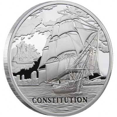 Silver Coin SHIP USS CONSTITUTION 2010 Sailing Ships Series