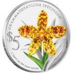 Silver Coin GRAMMATOPHYLLUM SPECIOSUM 2011 "Native Orchids of Singapore" Series 
