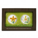 "Native Orchids of Singapore" Series 2011 Two Silver Coin Set